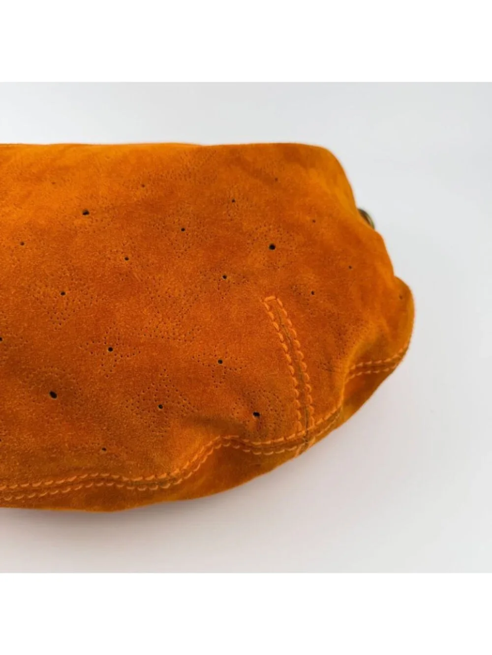 Louis Vuitton Monogram GM Shoulder Bag Bo Orange Suede Vintage - Picture 7 of 15